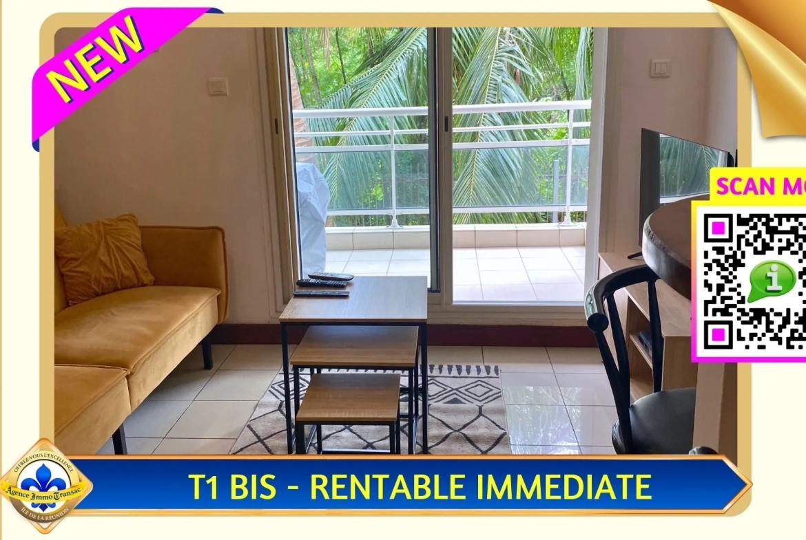 Appartement T1bis meublé à Montgaillard avec haute rentabilité locative 