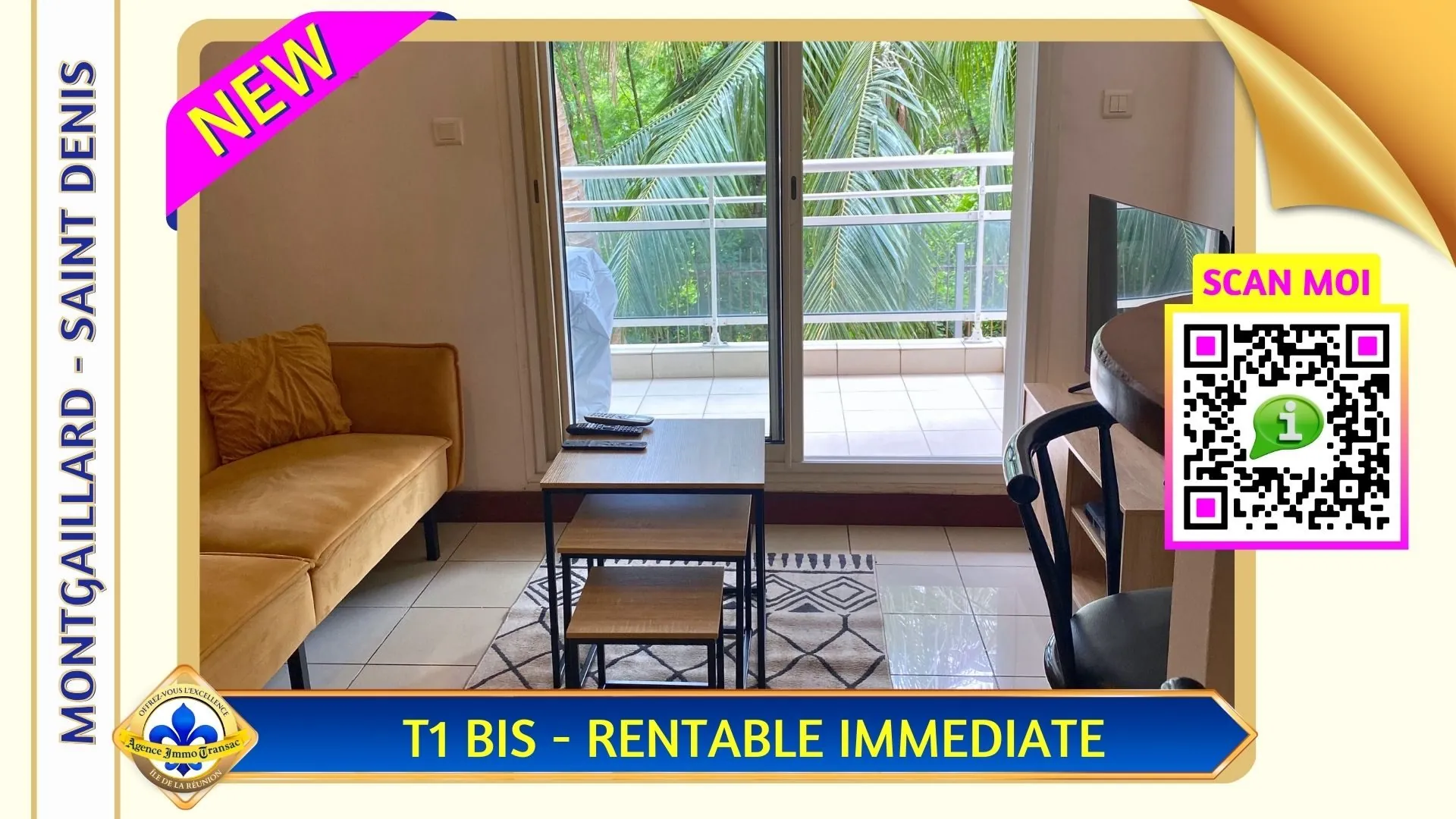 Appartement T1bis meublé à Montgaillard avec haute rentabilité locative 