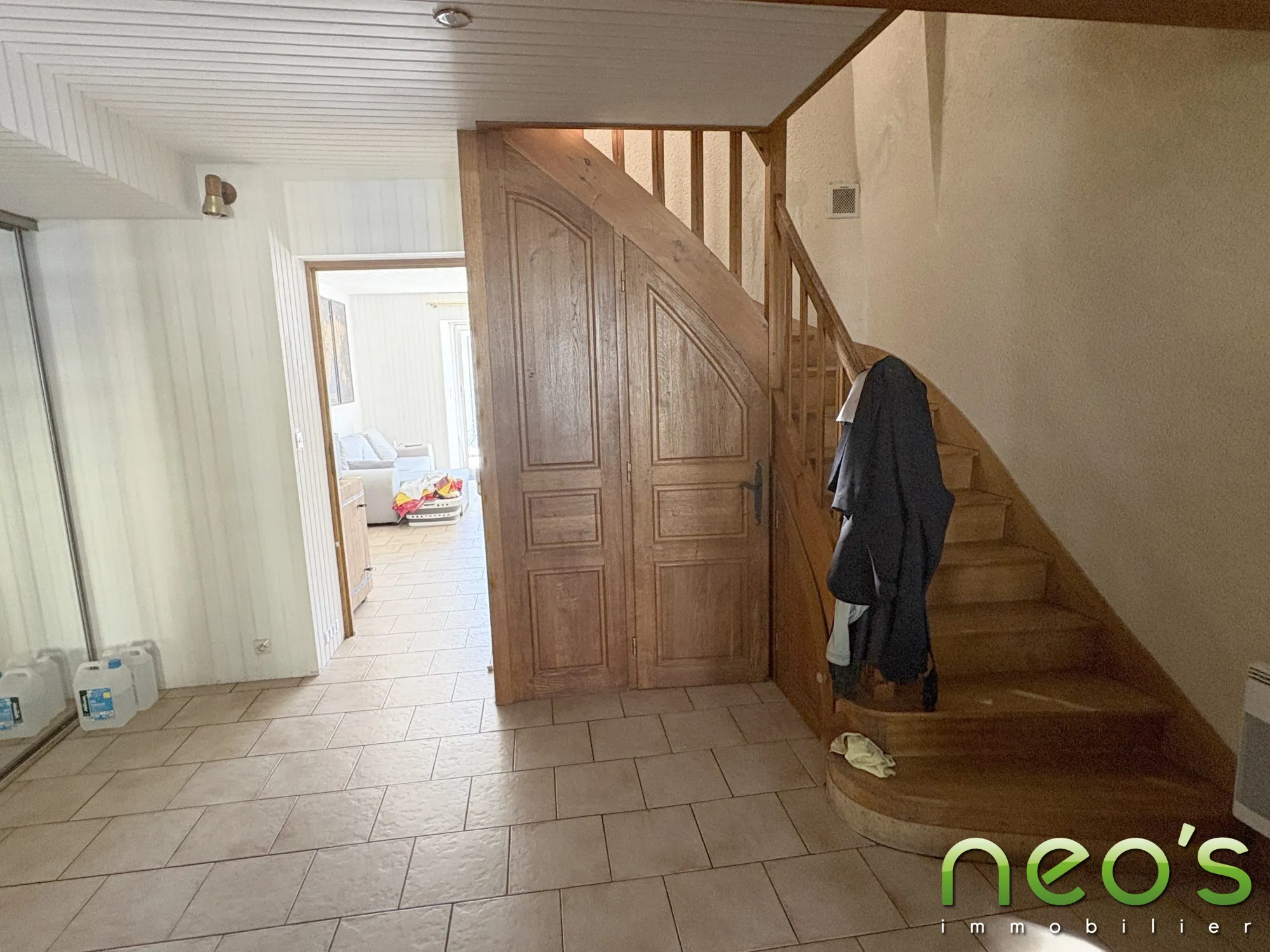 Maison de bourg à vendre à Saint-Macaire-en-Mauges de 93 m² avec cour et garage 