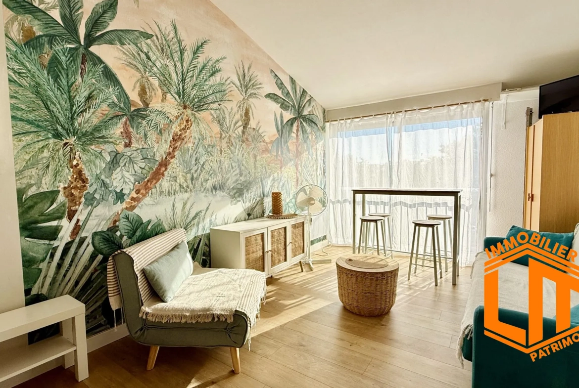 Studio lumineux de 19 m² avec vue dégagée à Agde - Dernier étage avec ascenseur 