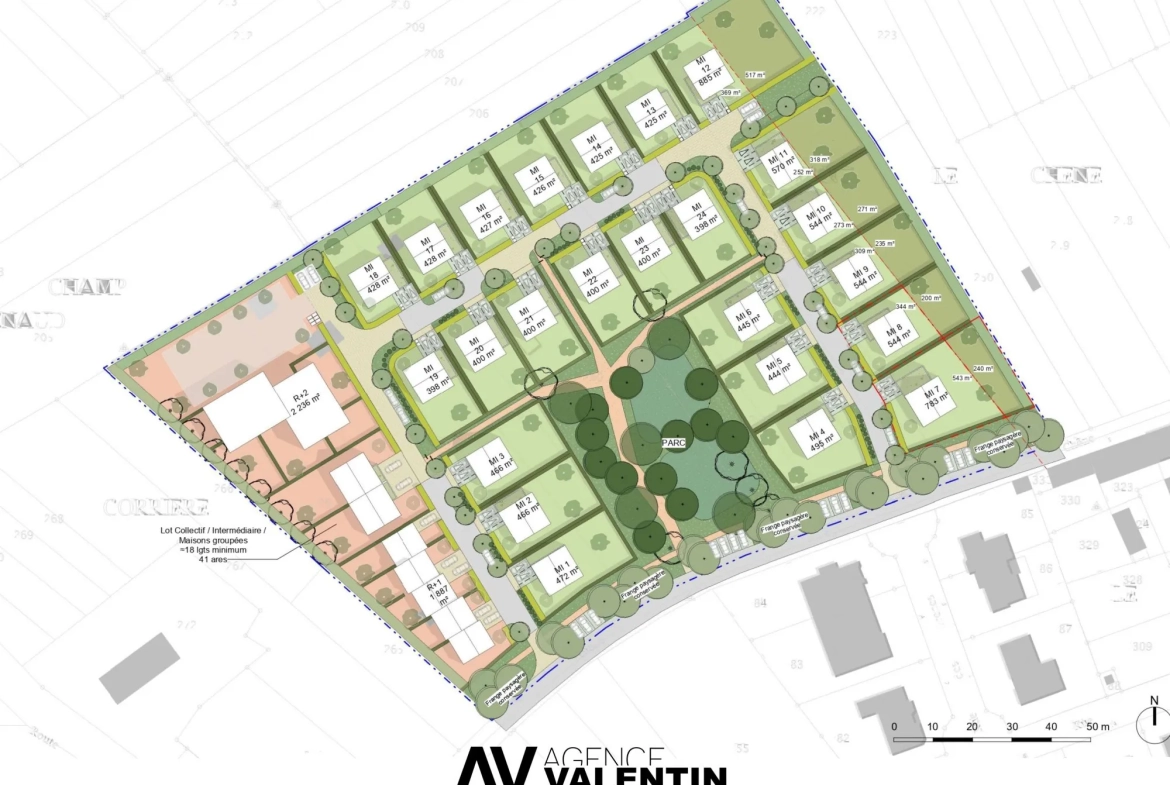 Terrain constructible à Lorry-lès-Metz de 426 m² avec projet de maison neuf 