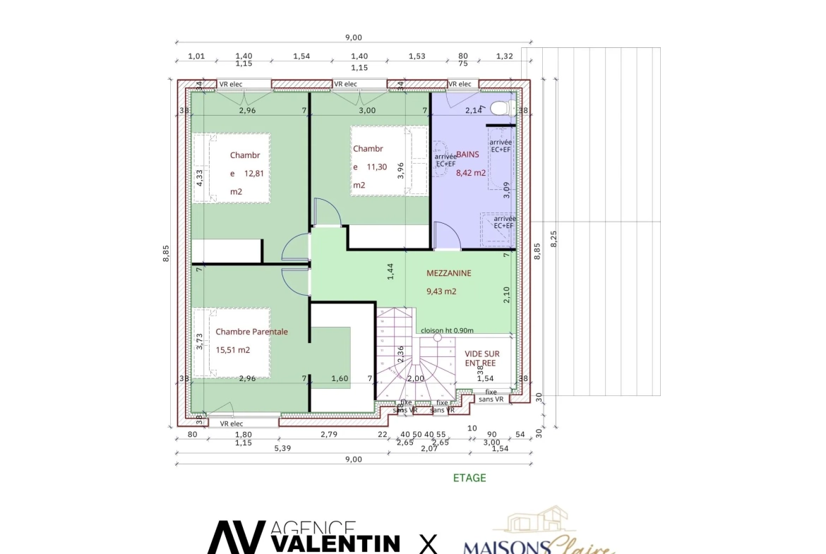 Terrain constructible à Lorry-lès-Metz de 426 m² avec projet de maison neuf 