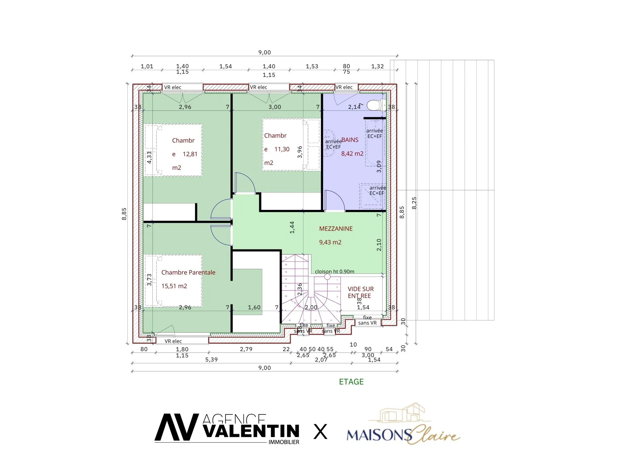 Terrain constructible à Lorry-lès-Metz de 426 m² avec projet de maison neuf 