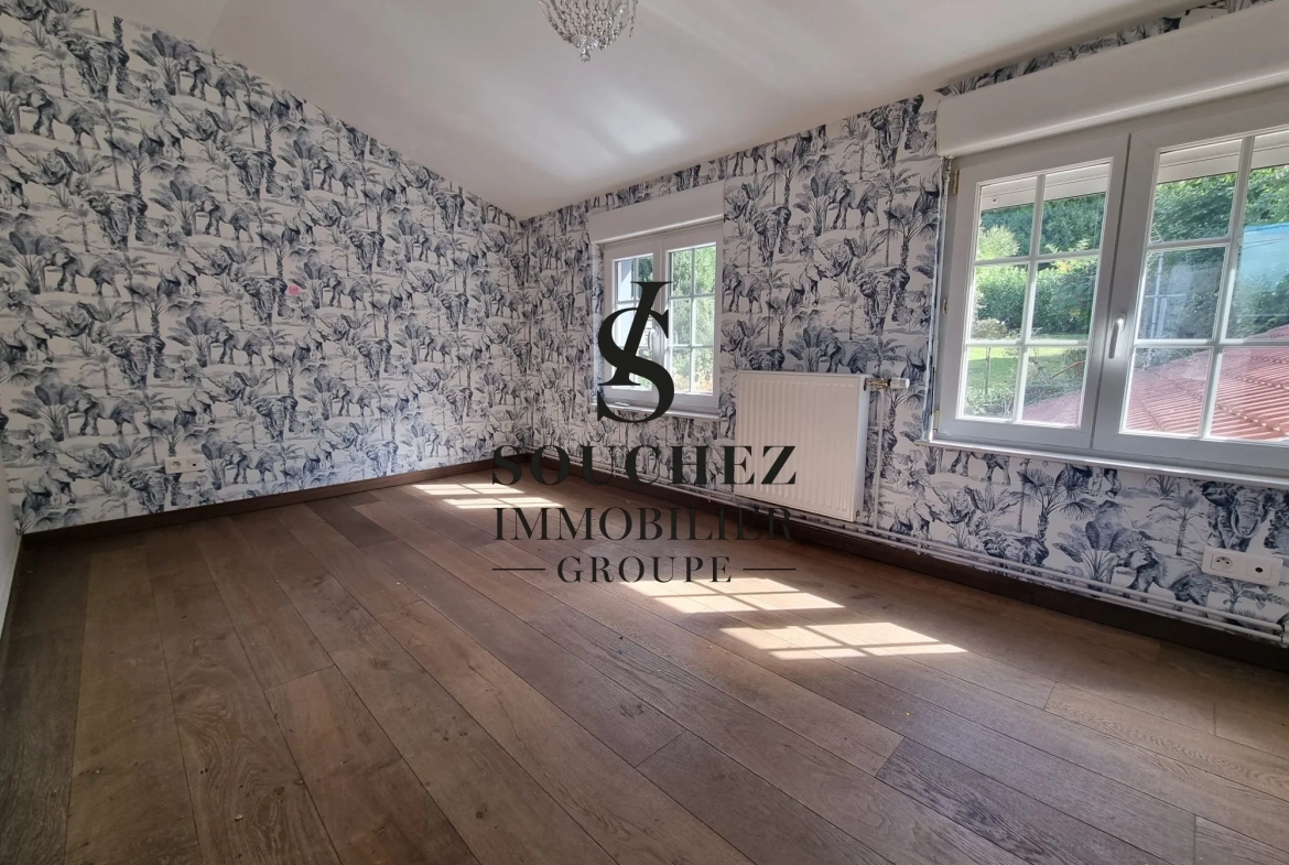Maison en pierres blanches rénovée à Mont-Saint-Eloi - Jardin et Veranda 