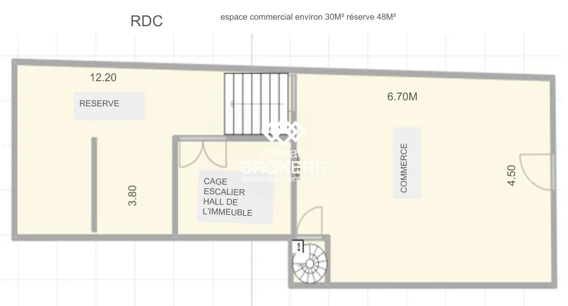 Reprise d'un droit au bail commercial en plein centre-ville de Pau 