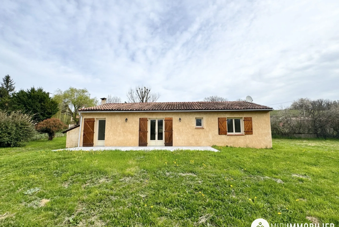 Maison de campagne rénovée à Monestiés – 103 m² avec grand terrain et garage 