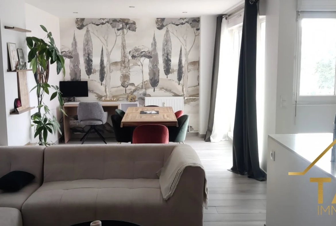 Appartement T3 lumineux avec balcon à Trappes, résidence sécurisée 