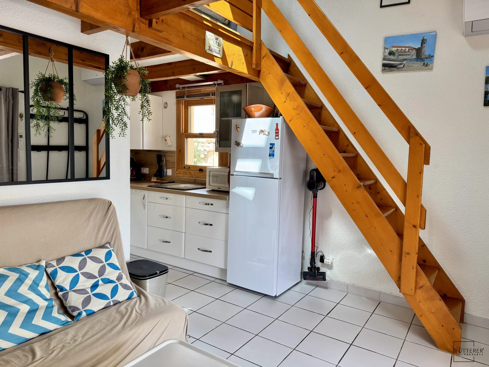 Pavillon 2 pièces avec mezzanine, vue mer, piscine, Narbonne-Plage 