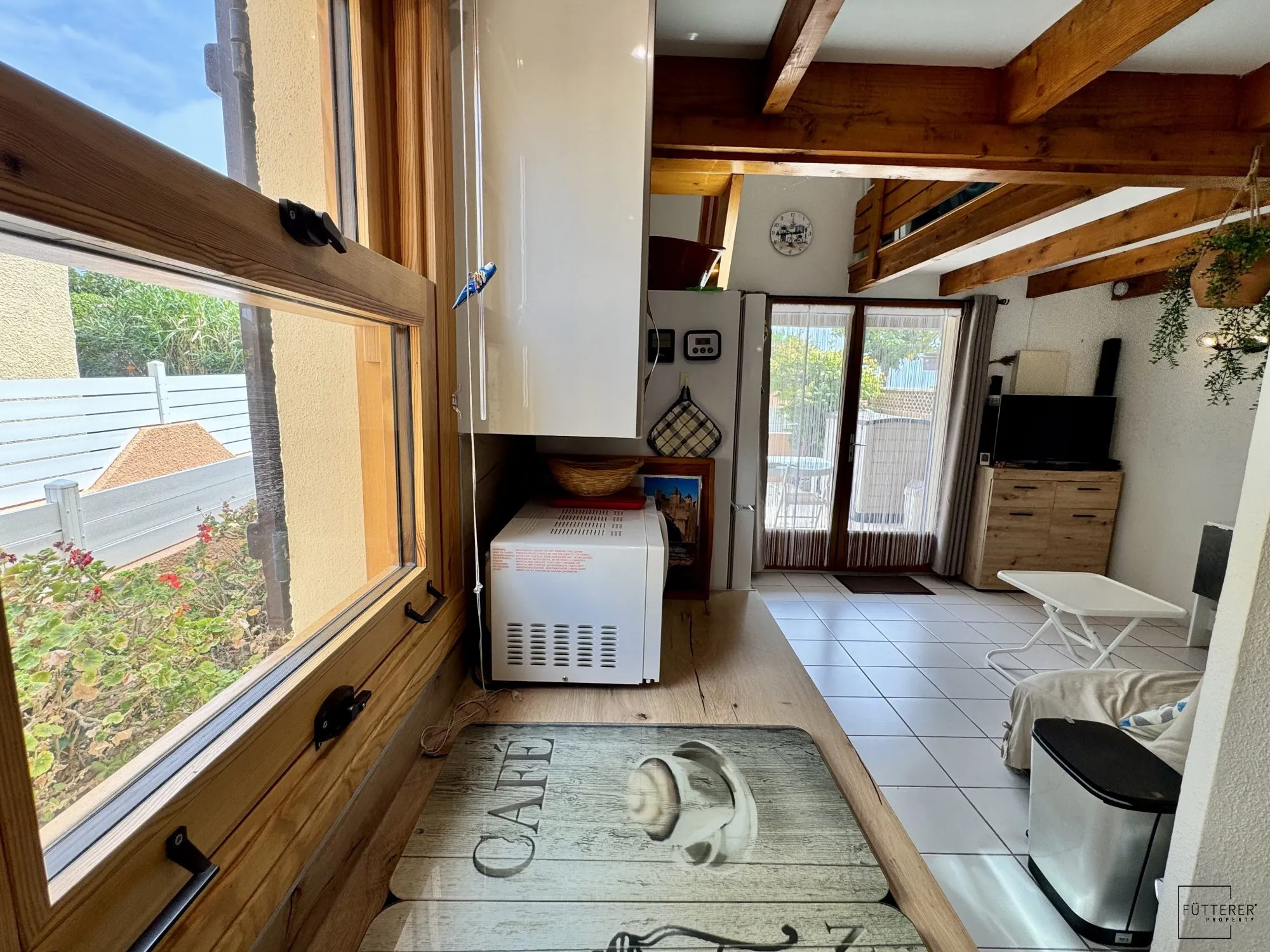 Pavillon 2 pièces avec mezzanine, vue mer, piscine, Narbonne-Plage 