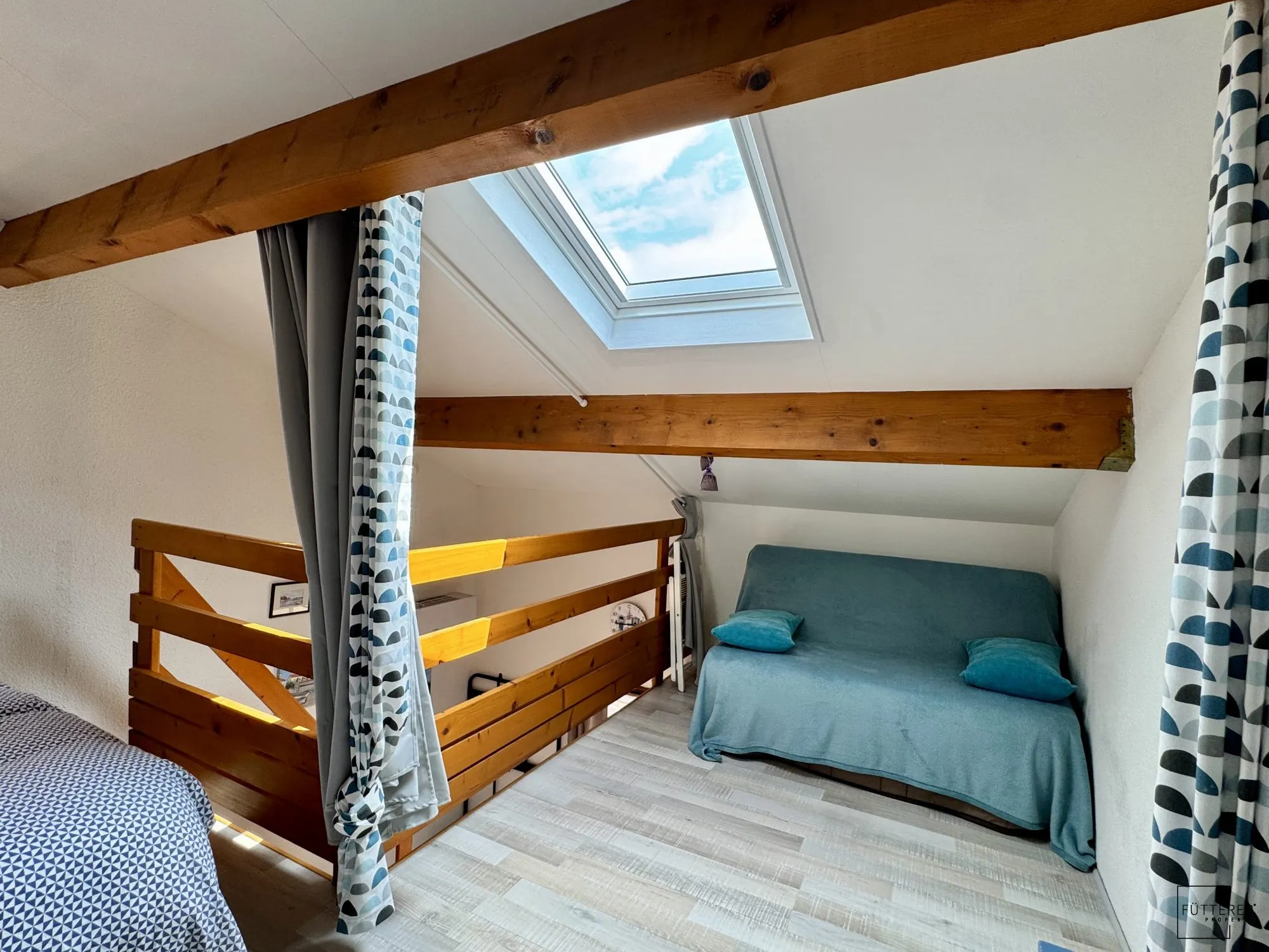 Pavillon 2 pièces avec mezzanine, vue mer, piscine, Narbonne-Plage 