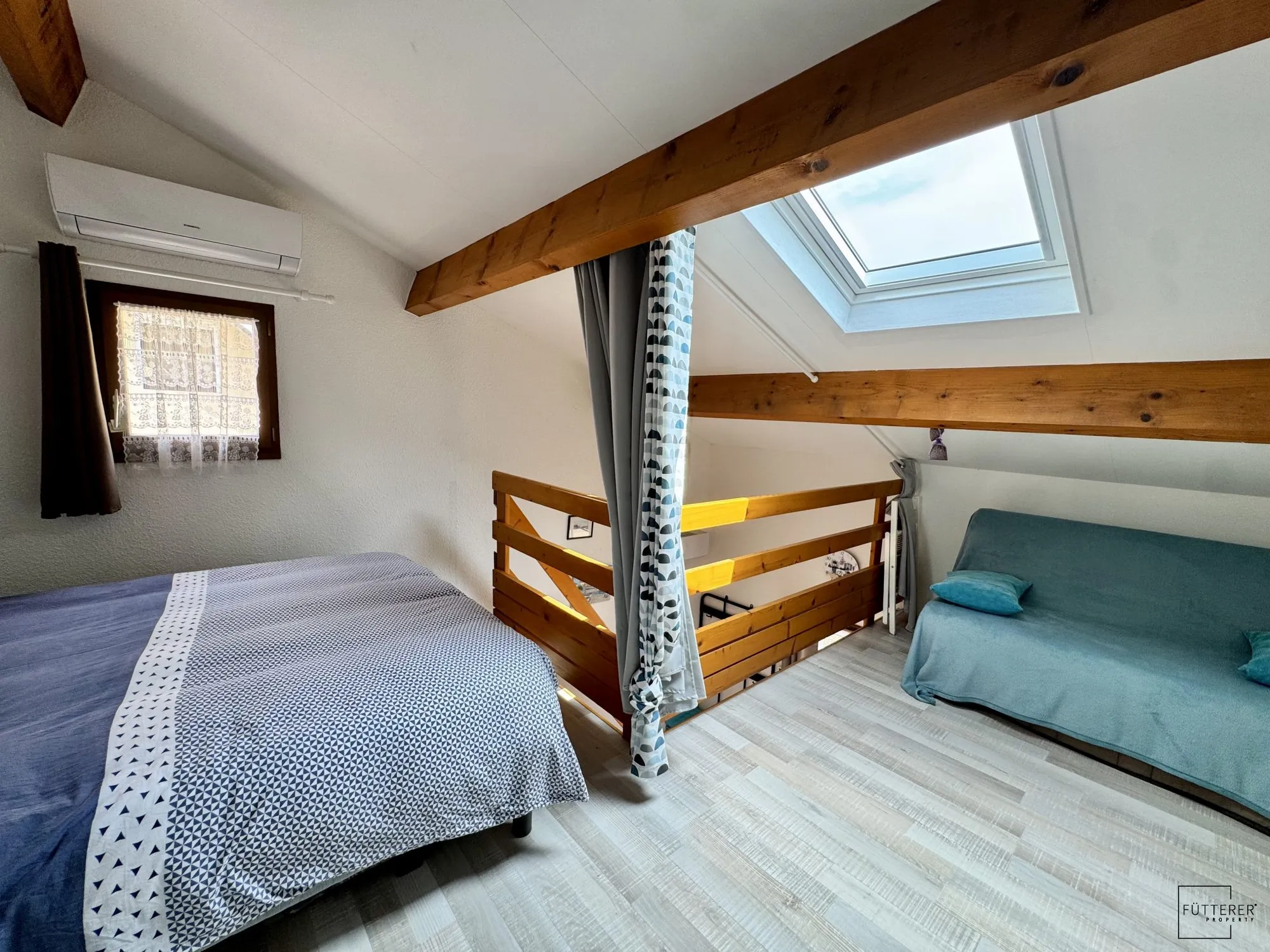 Pavillon 2 pièces avec mezzanine, vue mer, piscine, Narbonne-Plage 