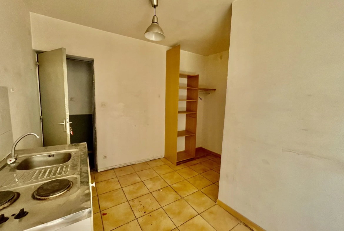 Studio à rénover de 24,53 m² avec terrasse au cœur d'Avignon 
