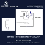 Studio loué de 27 m² à Orléans Sud - Opportunité d'investissement