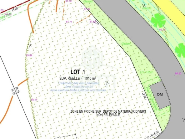 Terrain à vendre à Montbazon - 1010 m² dans environnement résidentiel