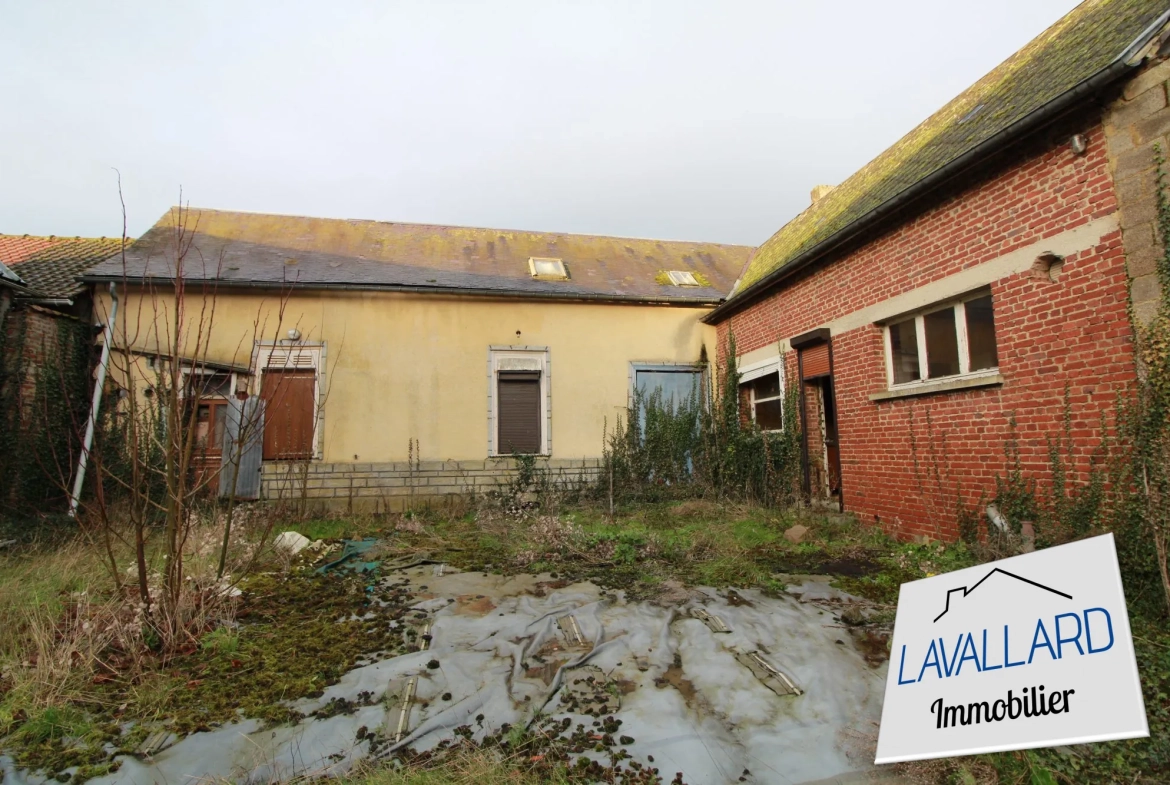 Maison à rénover à Hérissart – 92 m², terrain de 740 m², fort potentiel 