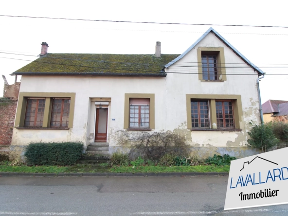 Maison à rénover à Hérissart – 92 m², terrain de 740 m², fort potentiel