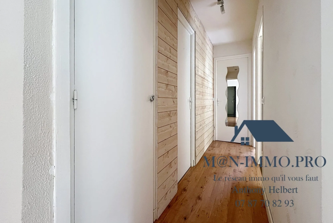 Appartement T3 rénové à vendre à Saint-Brieuc – 55,8 m² avec balcon et parking 