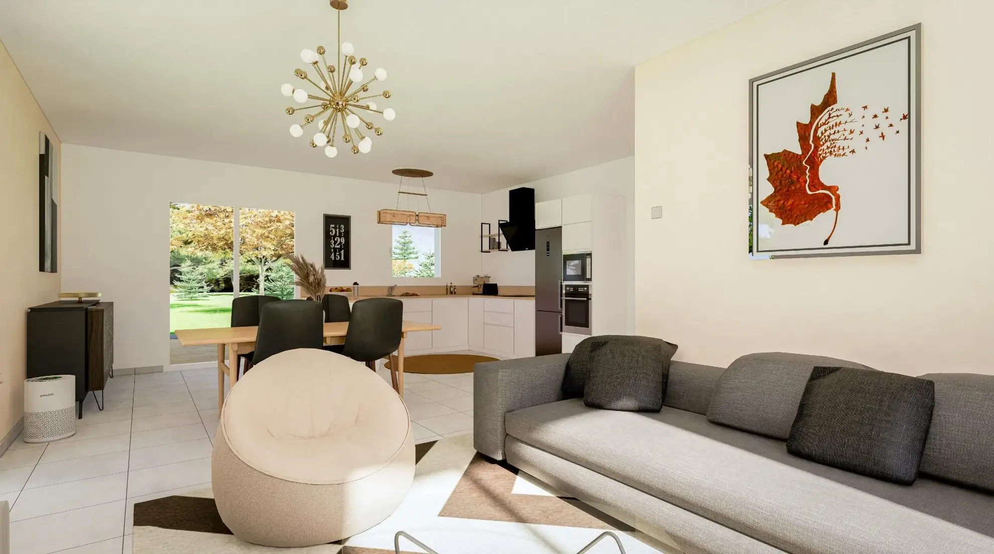 Maison neuve à construire à Outrepont - Modèle EUCALYPTUS, 3 chambres 