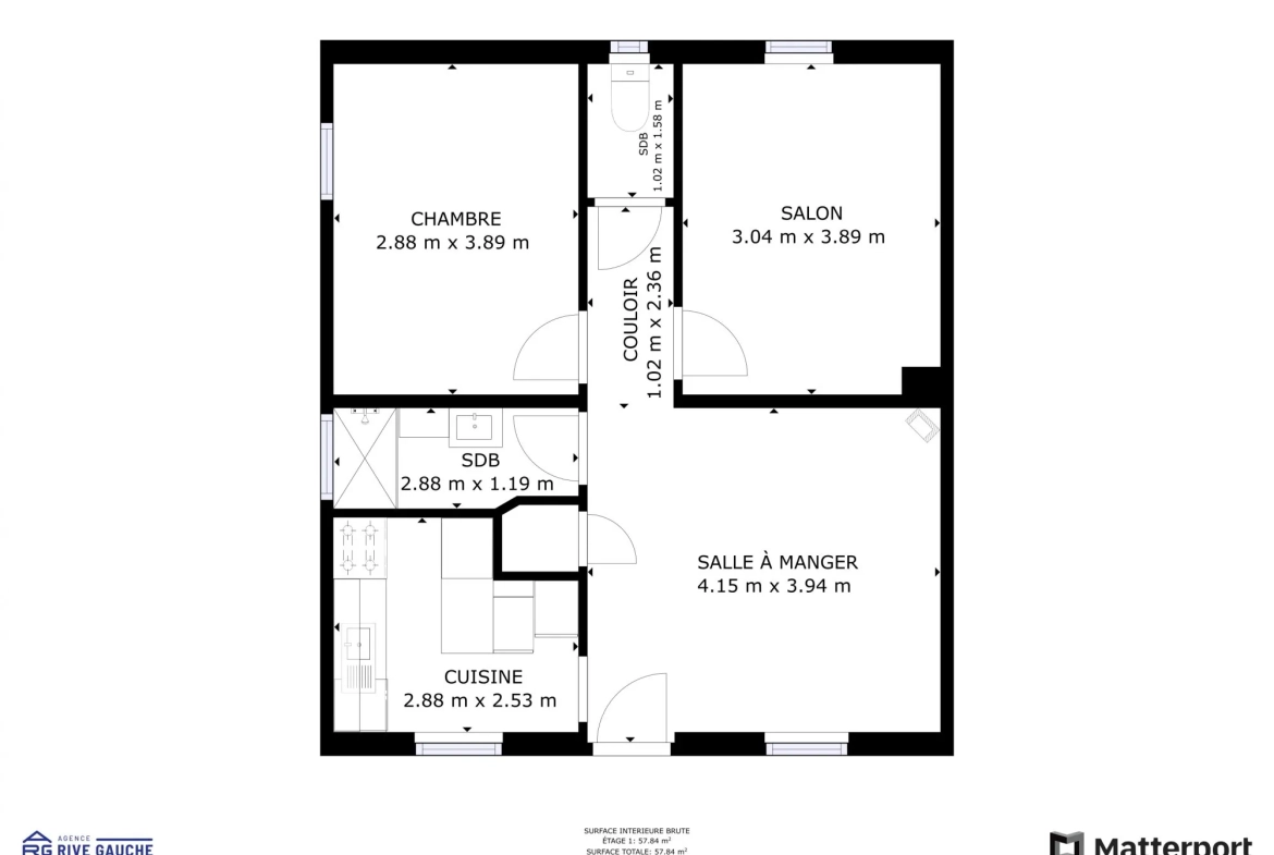 Maison rénovée de 54 m² à Saint-Rambert-d'Albon avec garage et jardin 