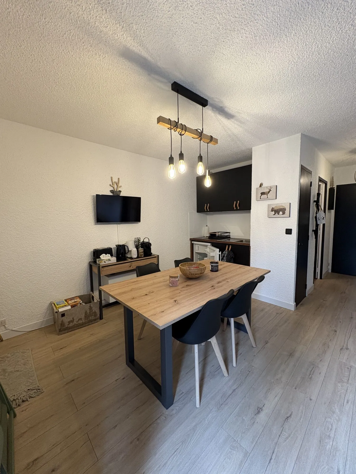 Côté coin cuisine Studio en Rez-de-Chaussée à Montclar avec Balcon et Cave à Vendre 