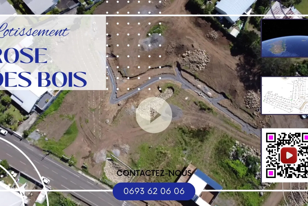 Terrain constructible de 355 m² à Saint André dans un lotissement sécurisé 