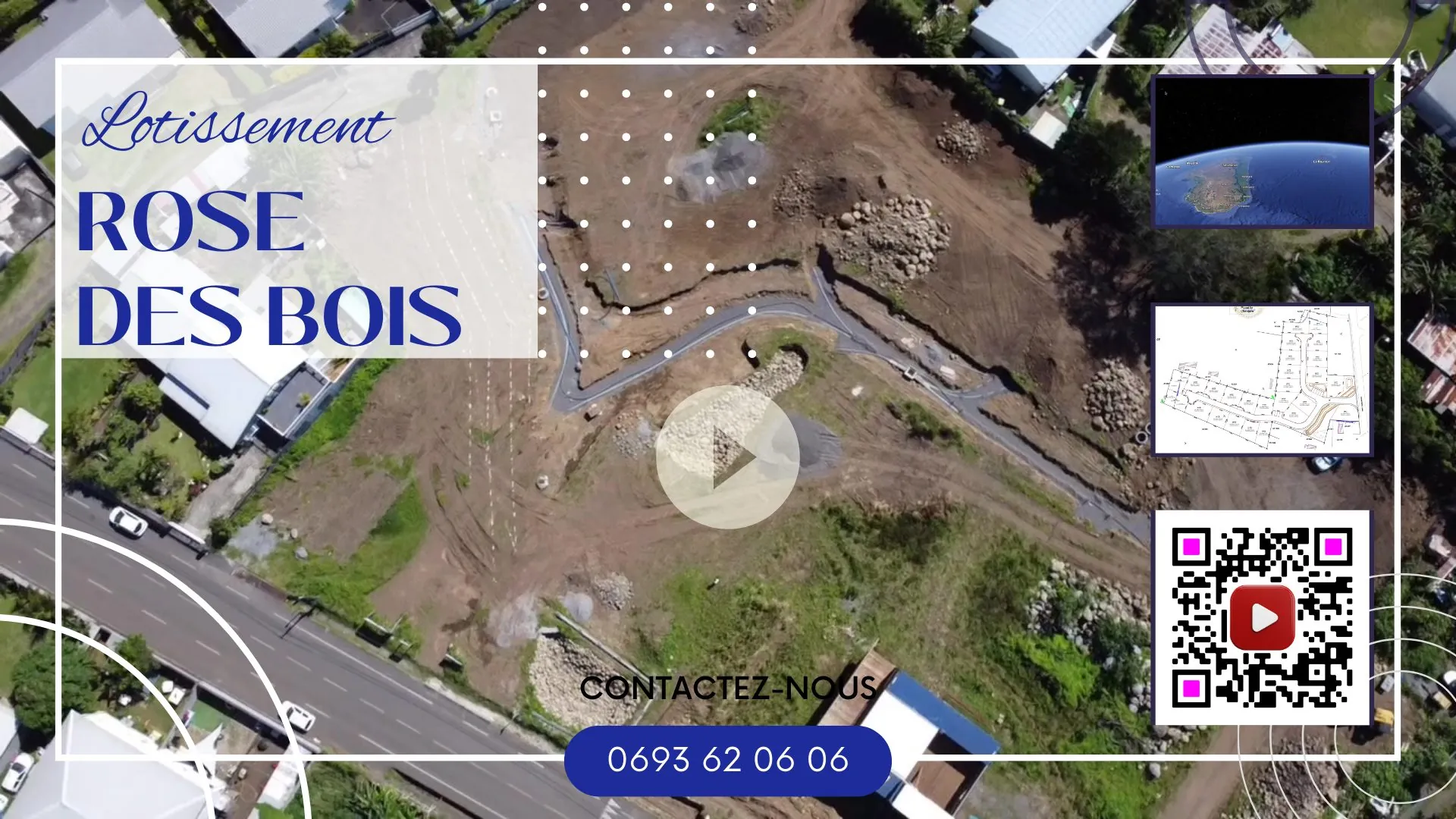 Terrain constructible de 355 m² à Saint André dans un lotissement sécurisé 