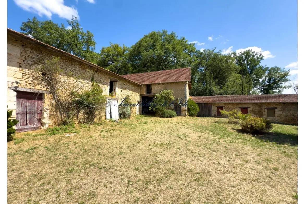 Maison en pierre avec corps de ferme à rénover à Saint-Vincent-sur-l'Isle, 24420 
