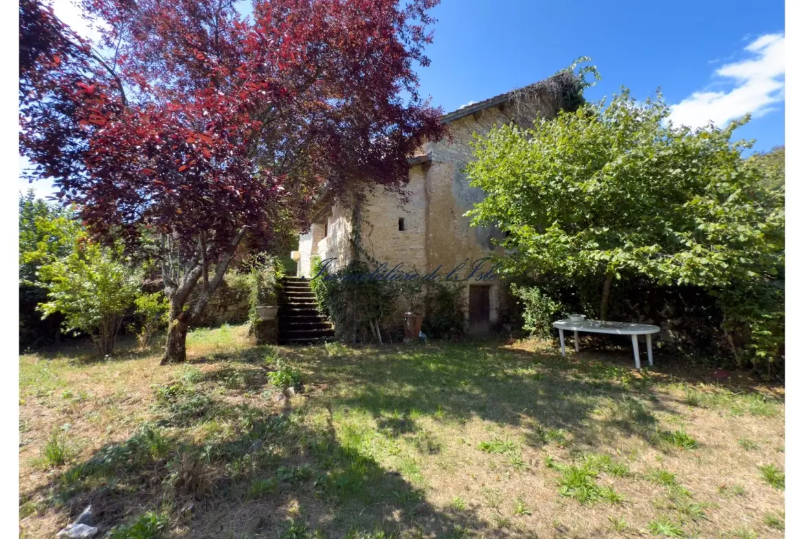 Maison en pierre avec corps de ferme à rénover à Saint-Vincent-sur-l'Isle, 24420 