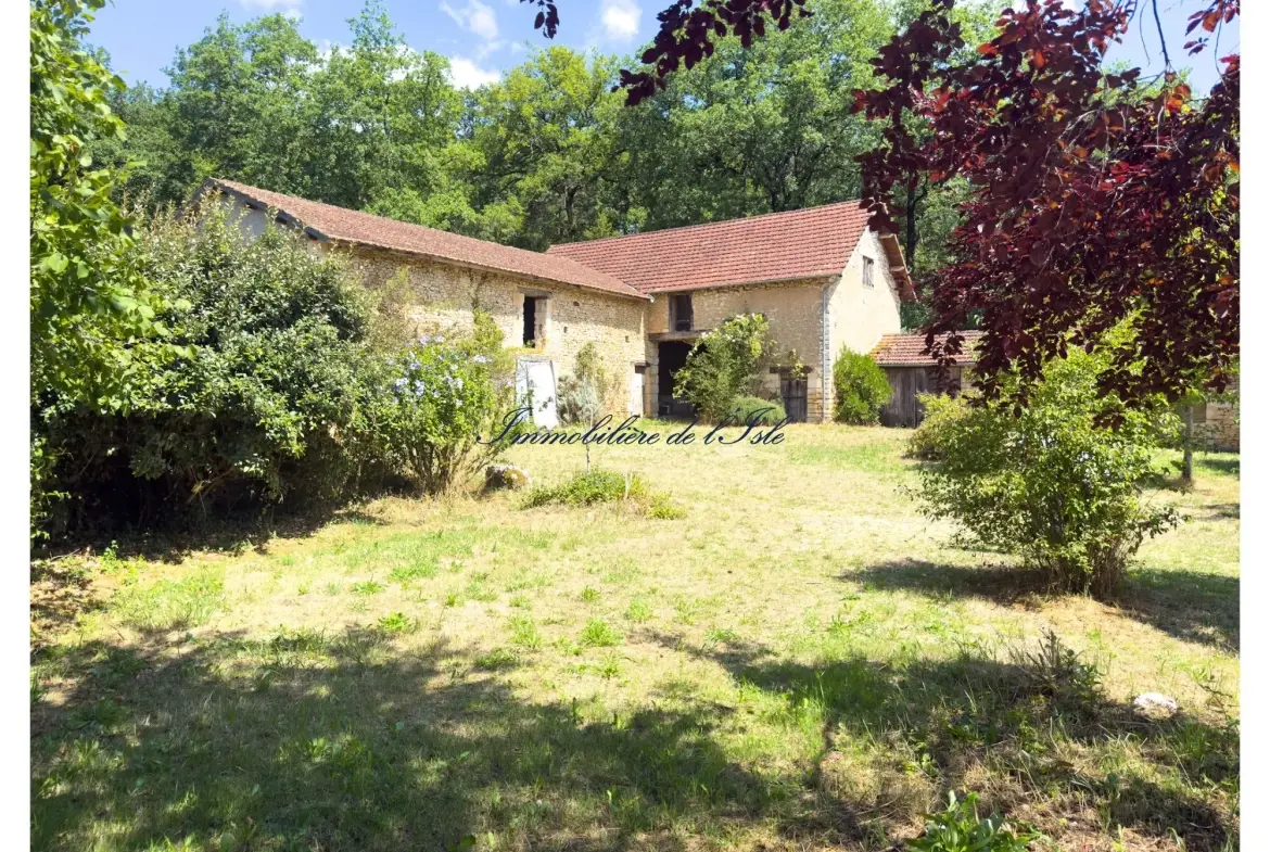Maison en pierre avec corps de ferme à rénover à Saint-Vincent-sur-l'Isle, 24420 