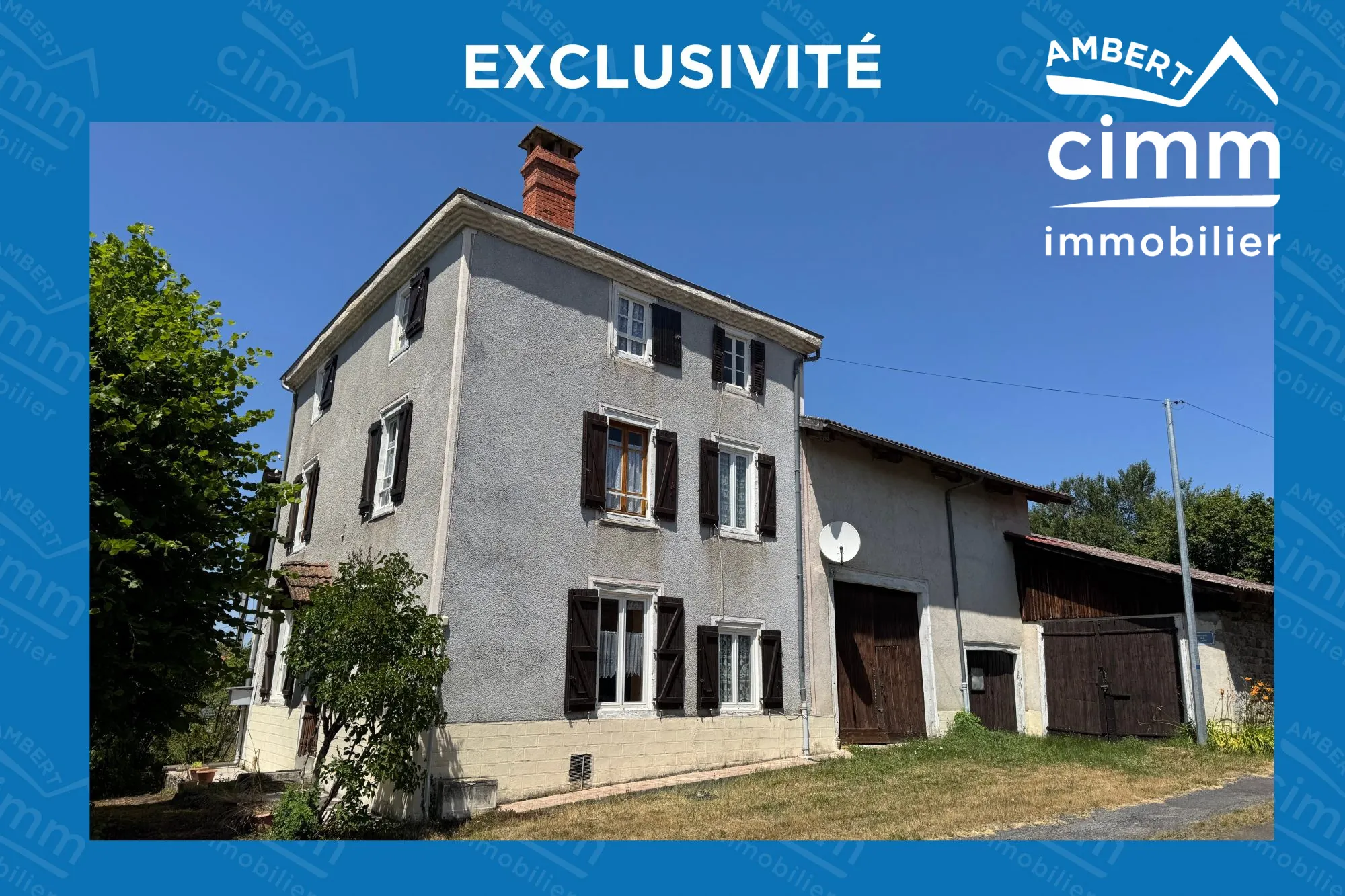 Maison de village à rénover avec jardin et dépendances près des Monts du Forez 