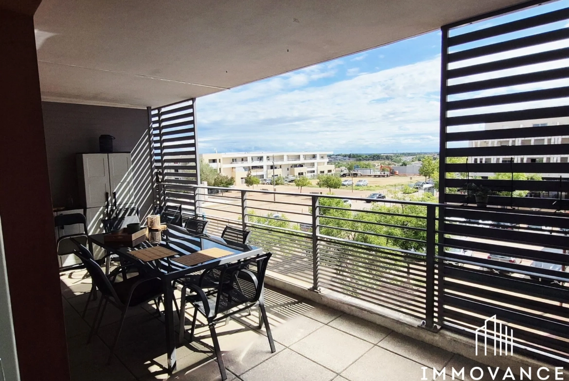 Appartement T2/3 moderne avec terrasse à Béziers - 54,04 m², standing 2014 