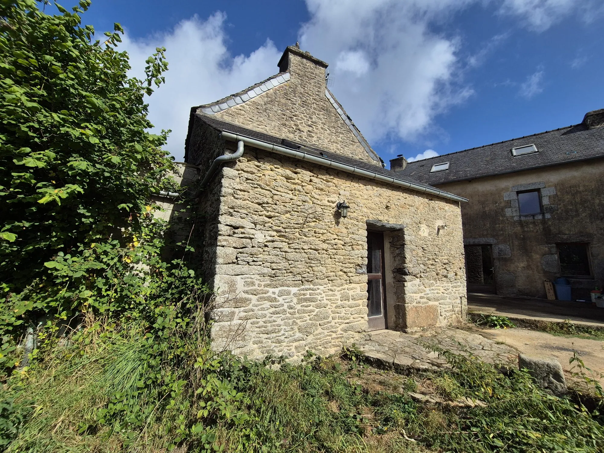 A vendre deux maisons en pierre à la Feuillée - potentiel habitation et terrain attenant 