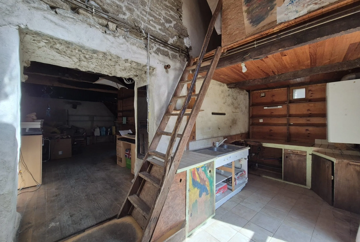 A vendre deux maisons en pierre à la Feuillée - potentiel habitation et terrain attenant 