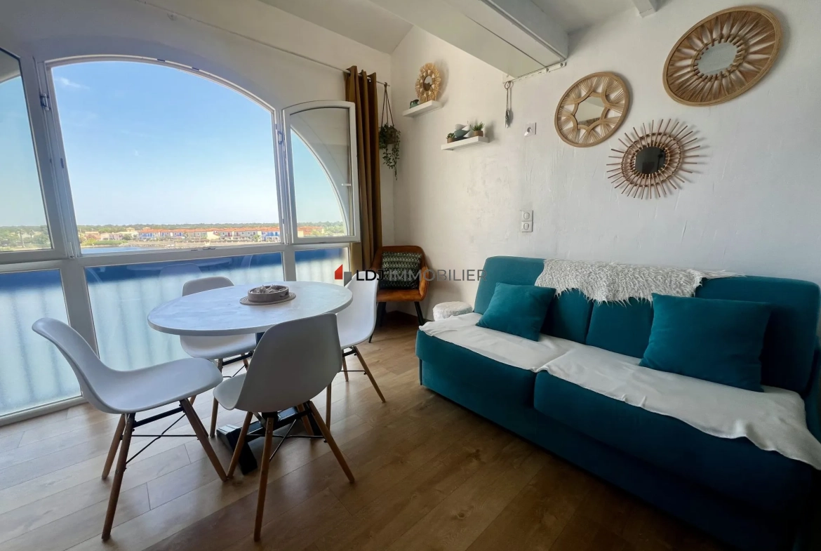 Appartement lumineux avec vue étang à Le Barcarès - Mezzanine et parking 