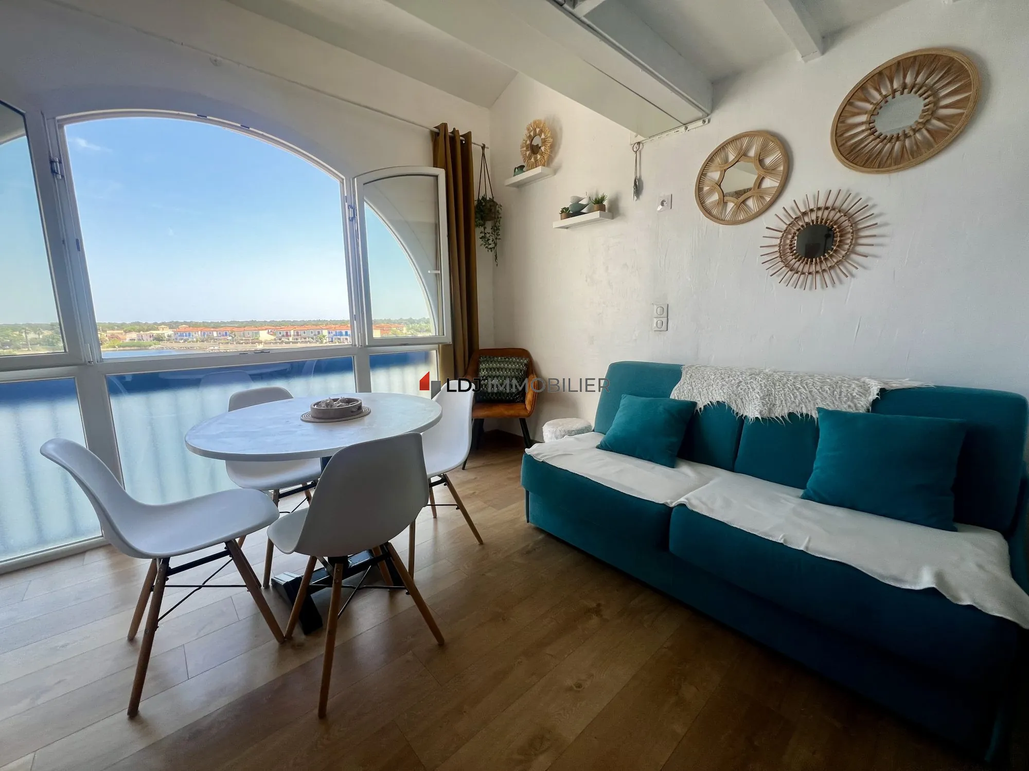 Appartement lumineux avec vue étang à Le Barcarès - Mezzanine et parking 