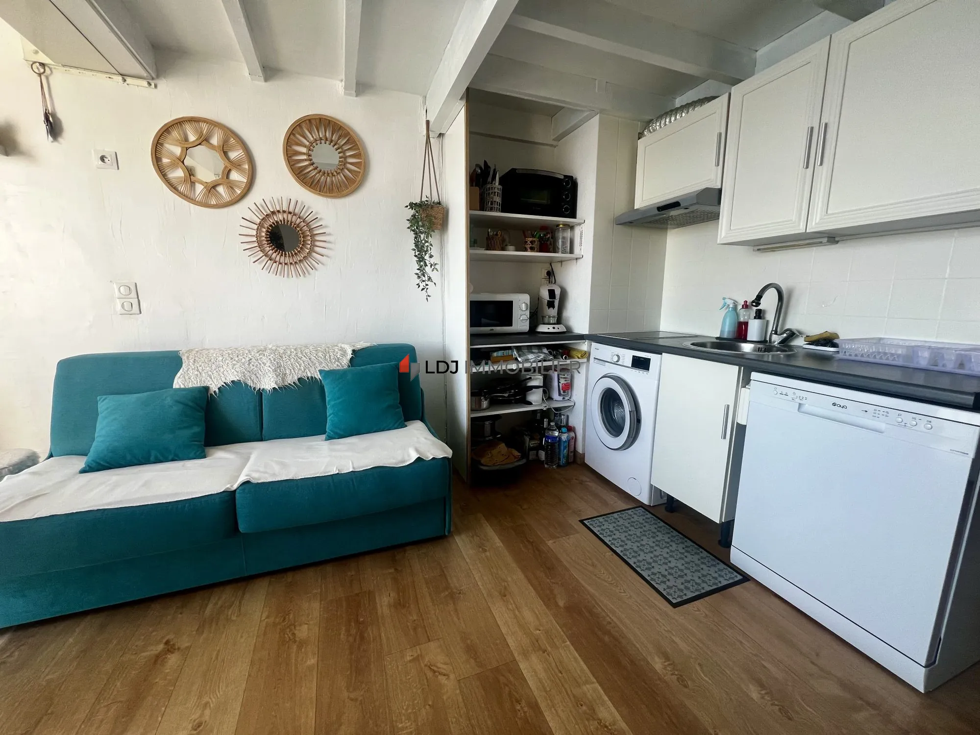 Appartement lumineux avec vue étang à Le Barcarès - Mezzanine et parking 