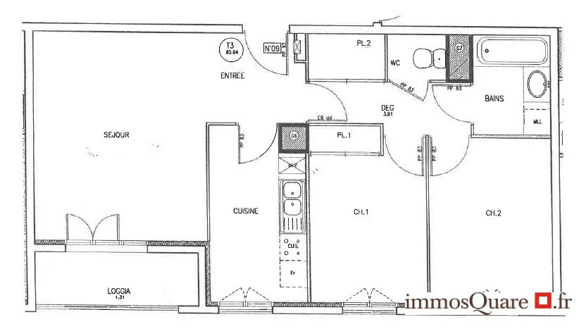 Appartement à vendre à Lyon 8e - T3 avec balcon et garage 
