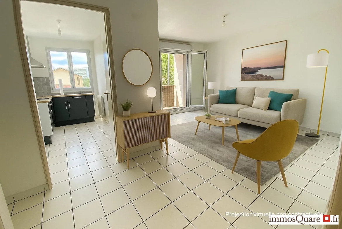 Appartement à vendre à Lyon 8e - T3 avec balcon et garage 