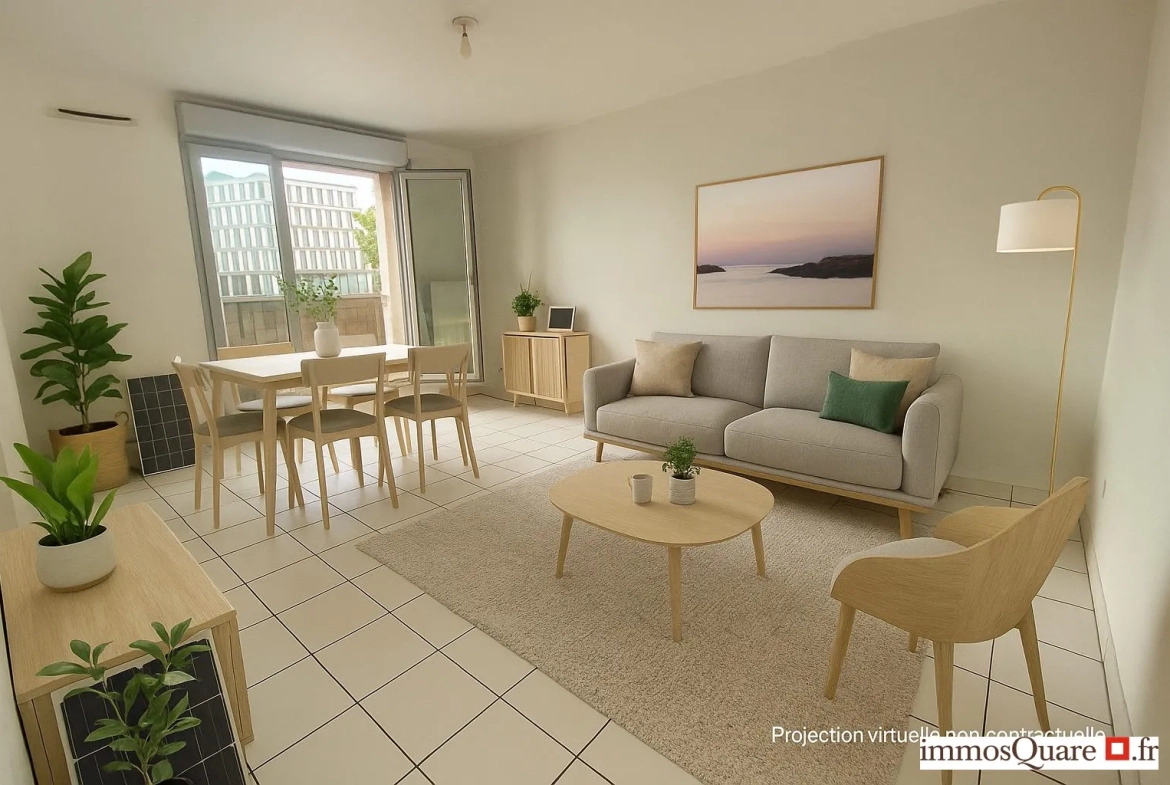 Appartement à vendre à Lyon 8e - T3 avec balcon et garage 