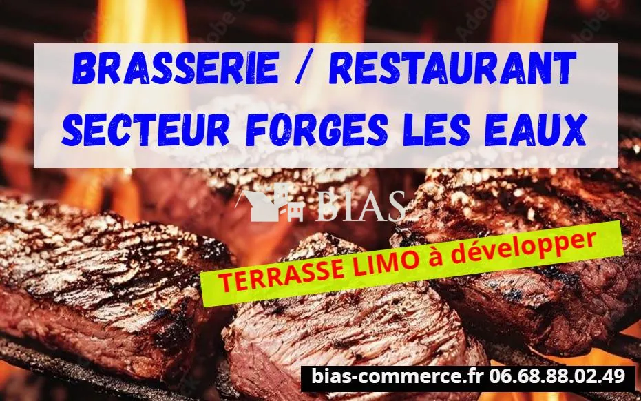 Restaurant-brasserie avec licence IV et terrasse à Forges-les-Eaux — Affaire à fort potentiel 