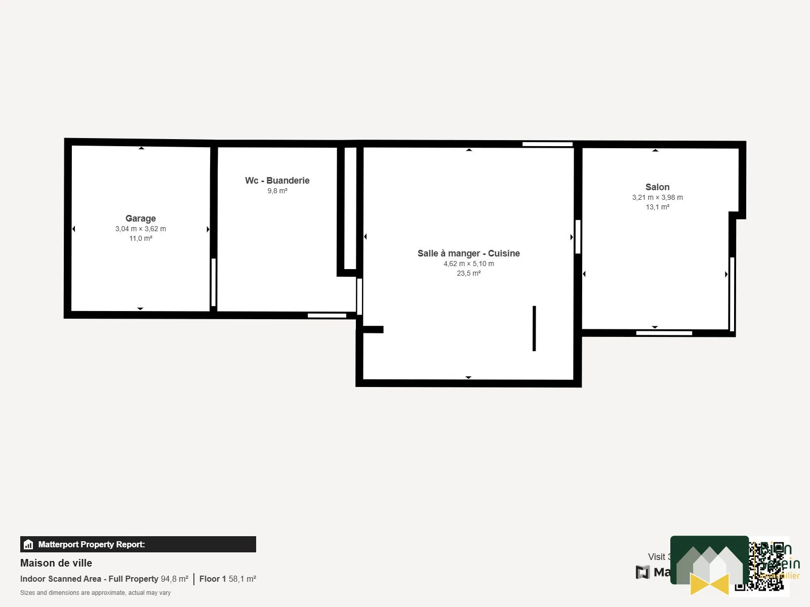 Maison de ville à vendre à Châteauneuf-en-Thymerais avec jardin et garage – 80 m² 