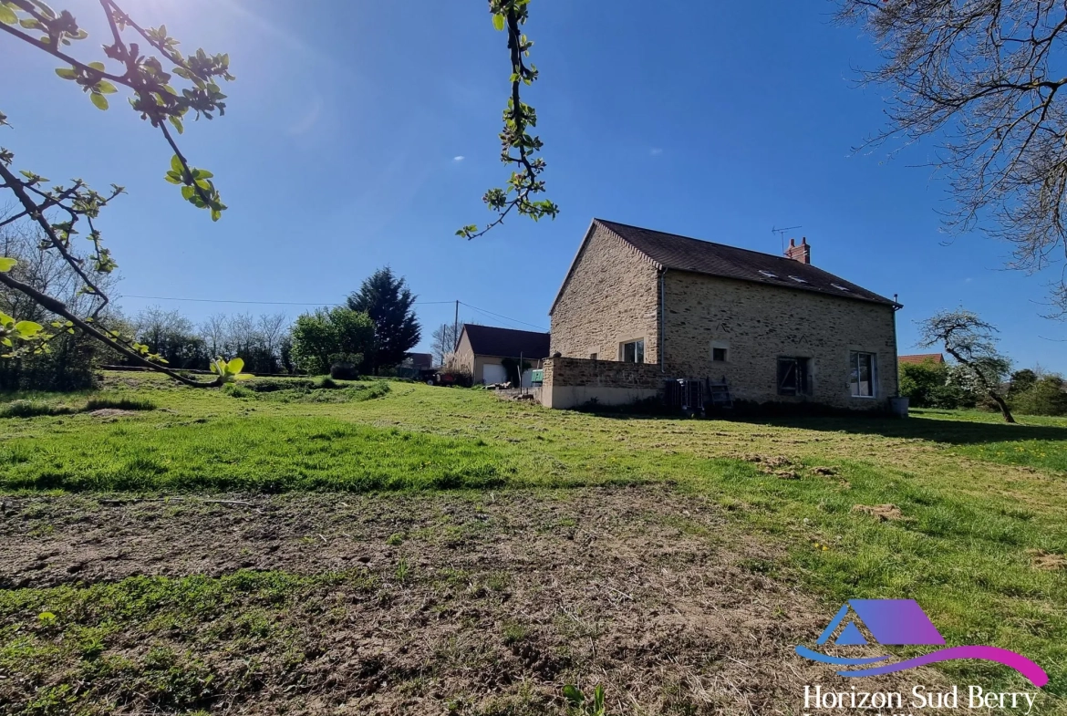 vue du terrain Belle propriété de campagne avec maison, grange et terrain à Pouligny-Notre-Dame 