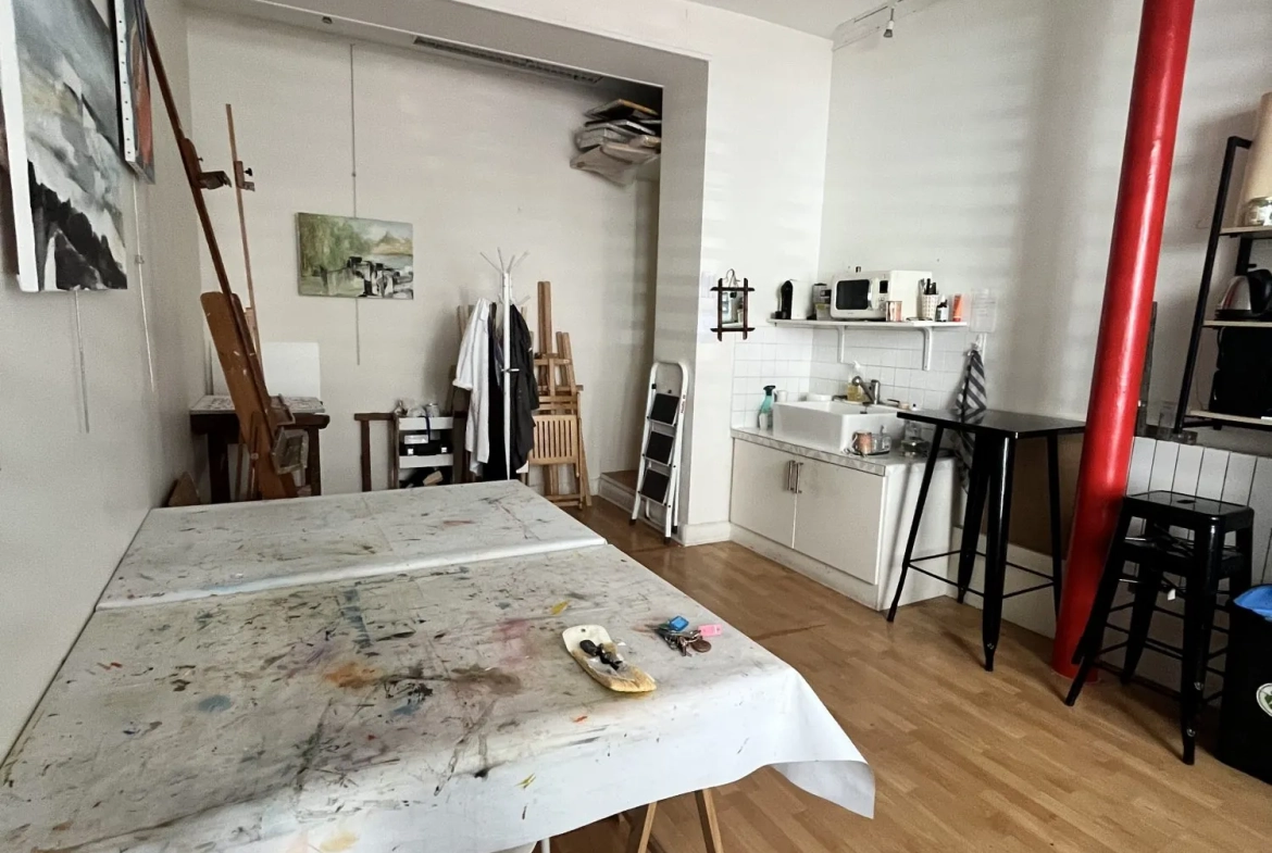 Mur de boutique à vendre dans le quartier Montmartre de Paris 