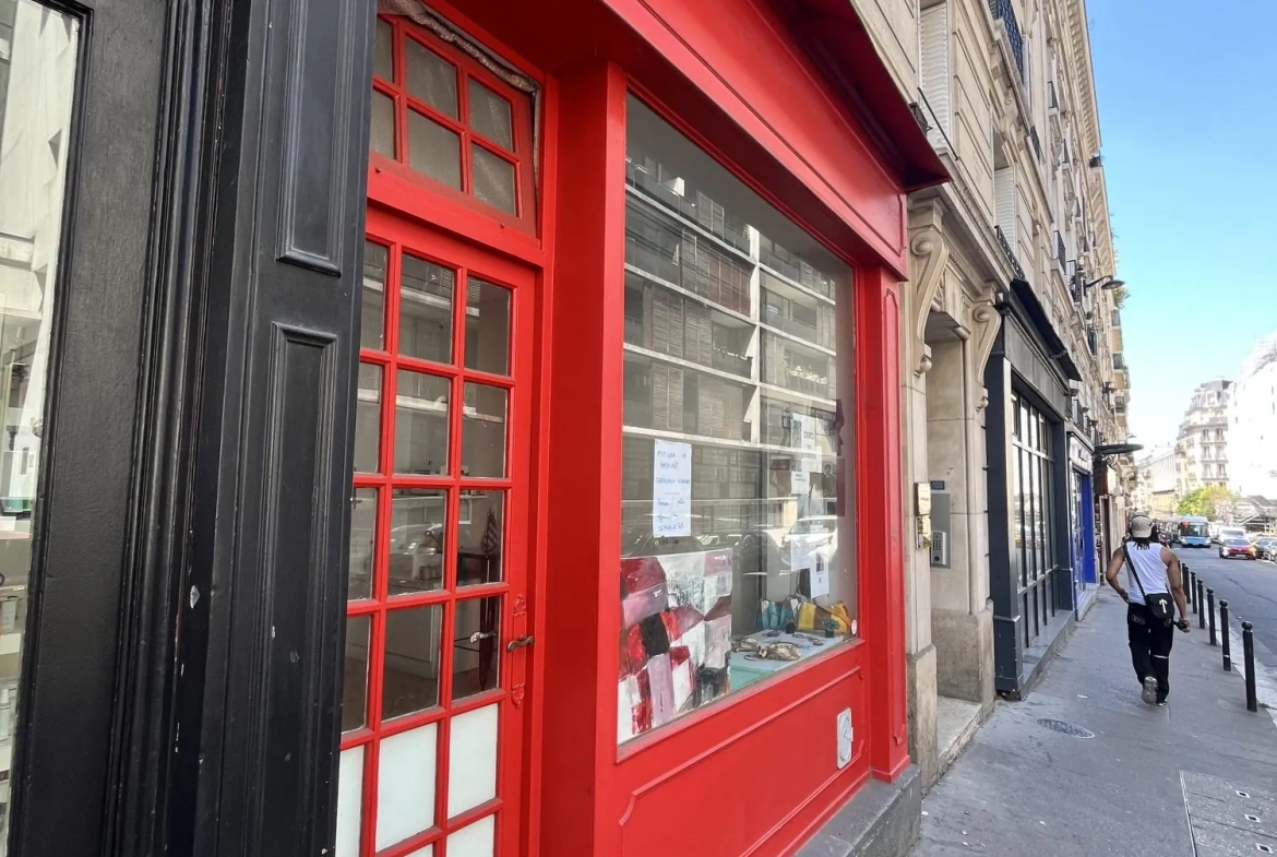 Mur de boutique à vendre dans le quartier Montmartre de Paris 