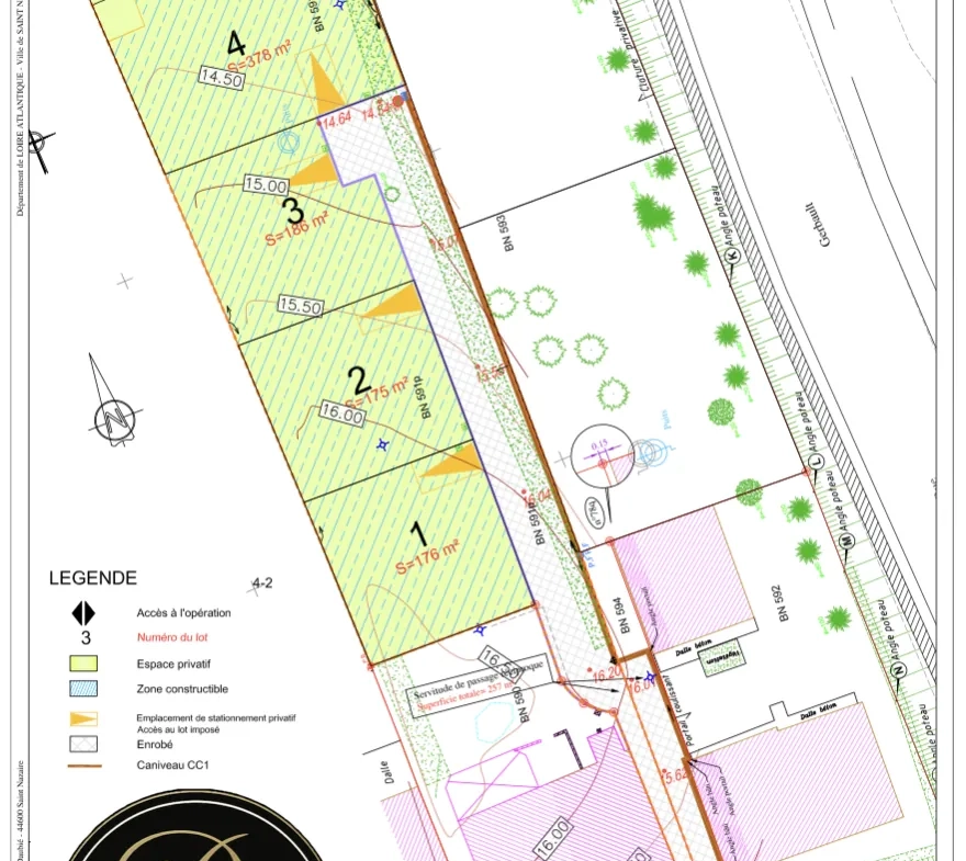 Terrains constructibles à Saint-Nazaire en vente - 4 lots avec permis groupé 