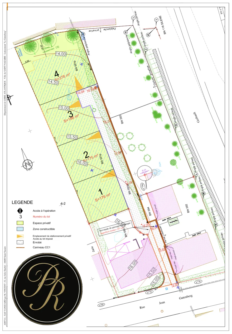Terrains constructibles à Saint-Nazaire en vente - 4 lots avec permis groupé 