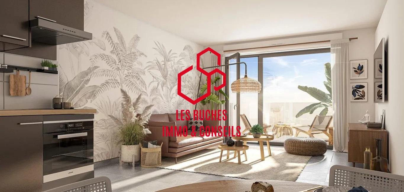 Appartement T2 modern et lumineux à Toulouse avec balcon de 11 m² 