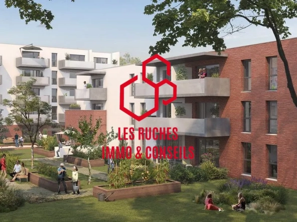 Appartement T2 modern et lumineux à Toulouse avec balcon de 11 m²