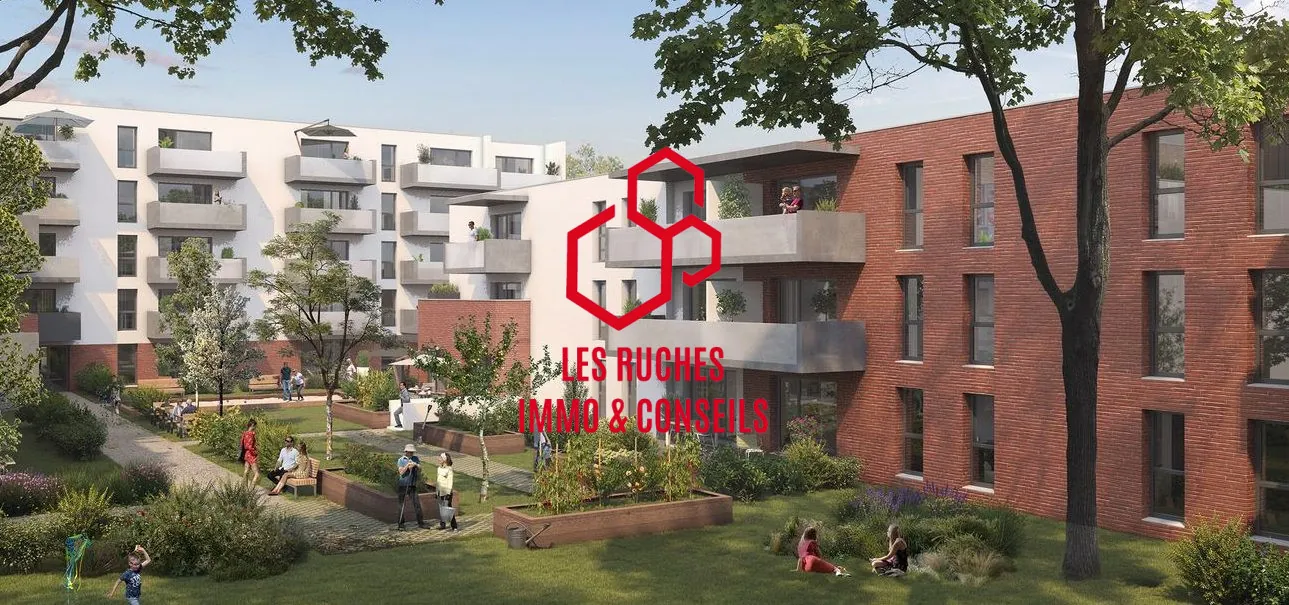 Appartement T2 modern et lumineux à Toulouse avec balcon de 11 m² 