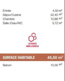 Appartement T2 modern et lumineux à Toulouse avec balcon de 11 m² 